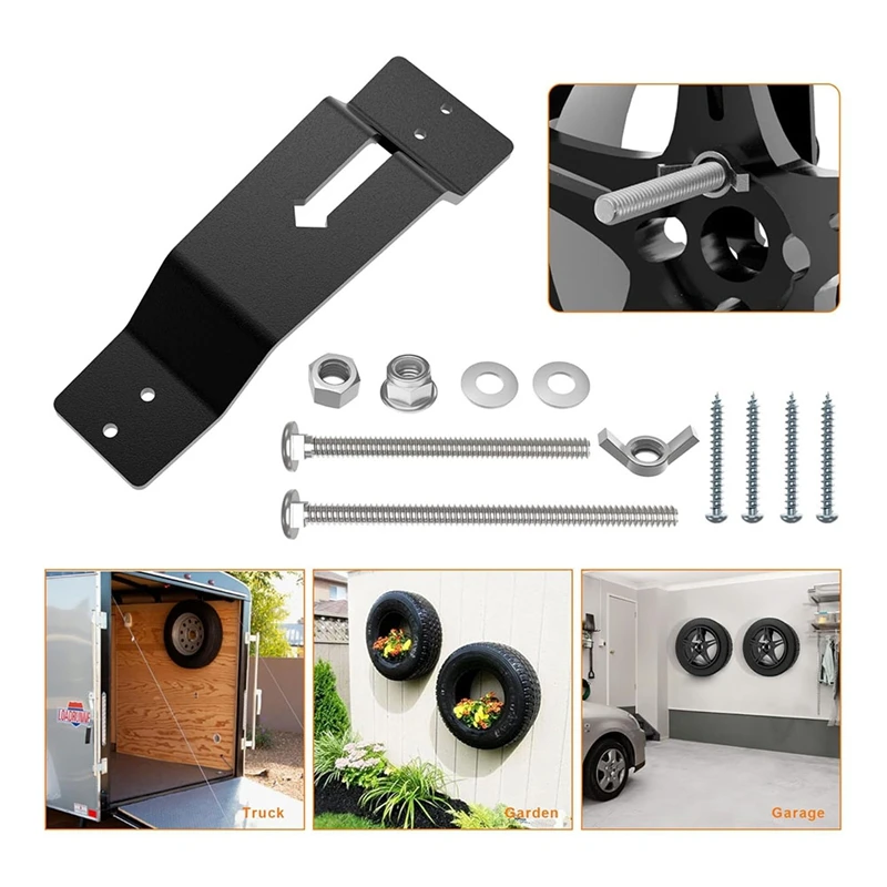 Wall Mount Spare Tire Carrier For Trailer,Spare Tire Carrier For Enclosed Trailer,Wheel Bracket Trailer Spare Tire Mount-AT64