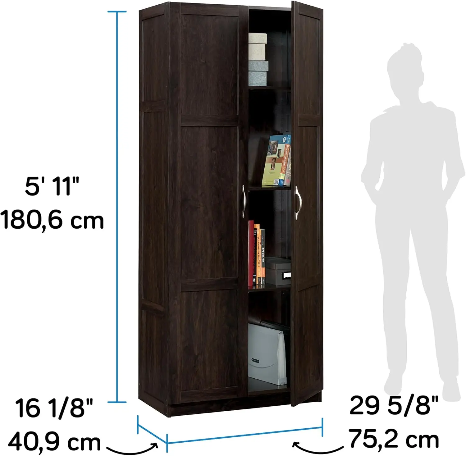 шкафы, 29,61" x Г: 16,02" x В: 71,50", отделка корицей и вишней