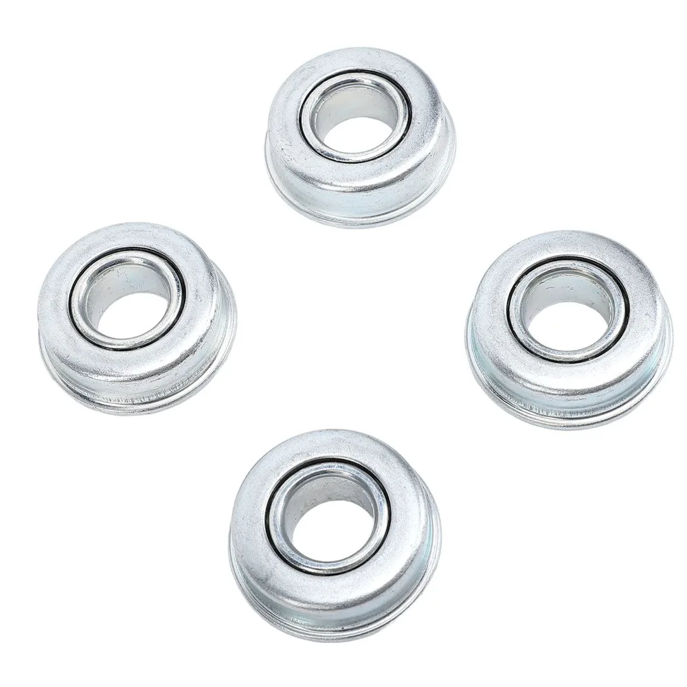 4PCS Silver Lawn Mower Bearings Heavy Duty Compact Mower Shaft Bearings Steel Material All Wheel Drive Ball Bearing Replacement