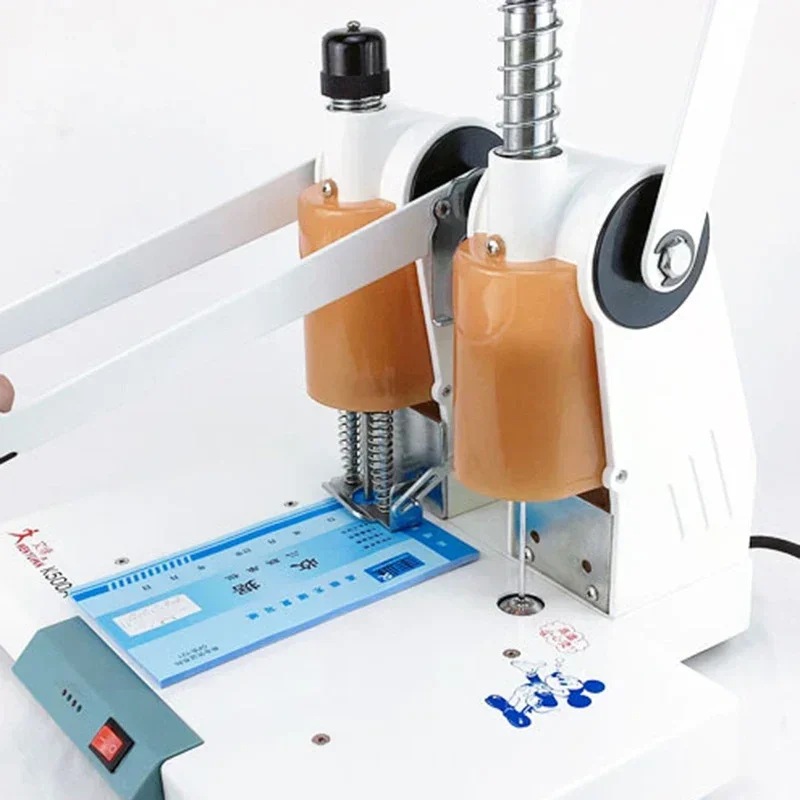 

1pc Financial Accounting Voucher Bill Manual Punching Binding Machine Hot Melt Tube Riveting Tube Binding Machine