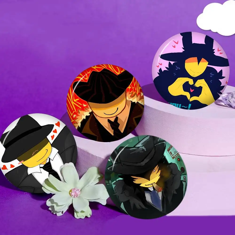 Funny Forsaken Mafioso Tinplate Pin Button Custom Anime Role Old-school Brooch Cartoon Collar Badge Jewelry Gift Fans