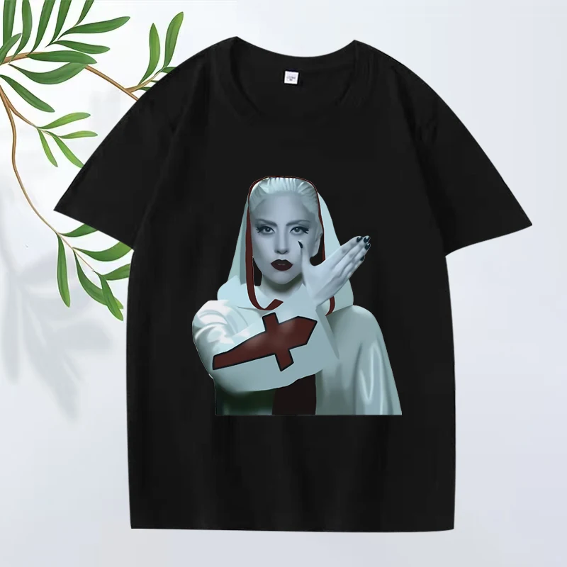 Lady Gaga Alejandro Classic graphic T Shirts men women Oversized 100% Cotton streetwear short sleeve Summer print Unisex shirt