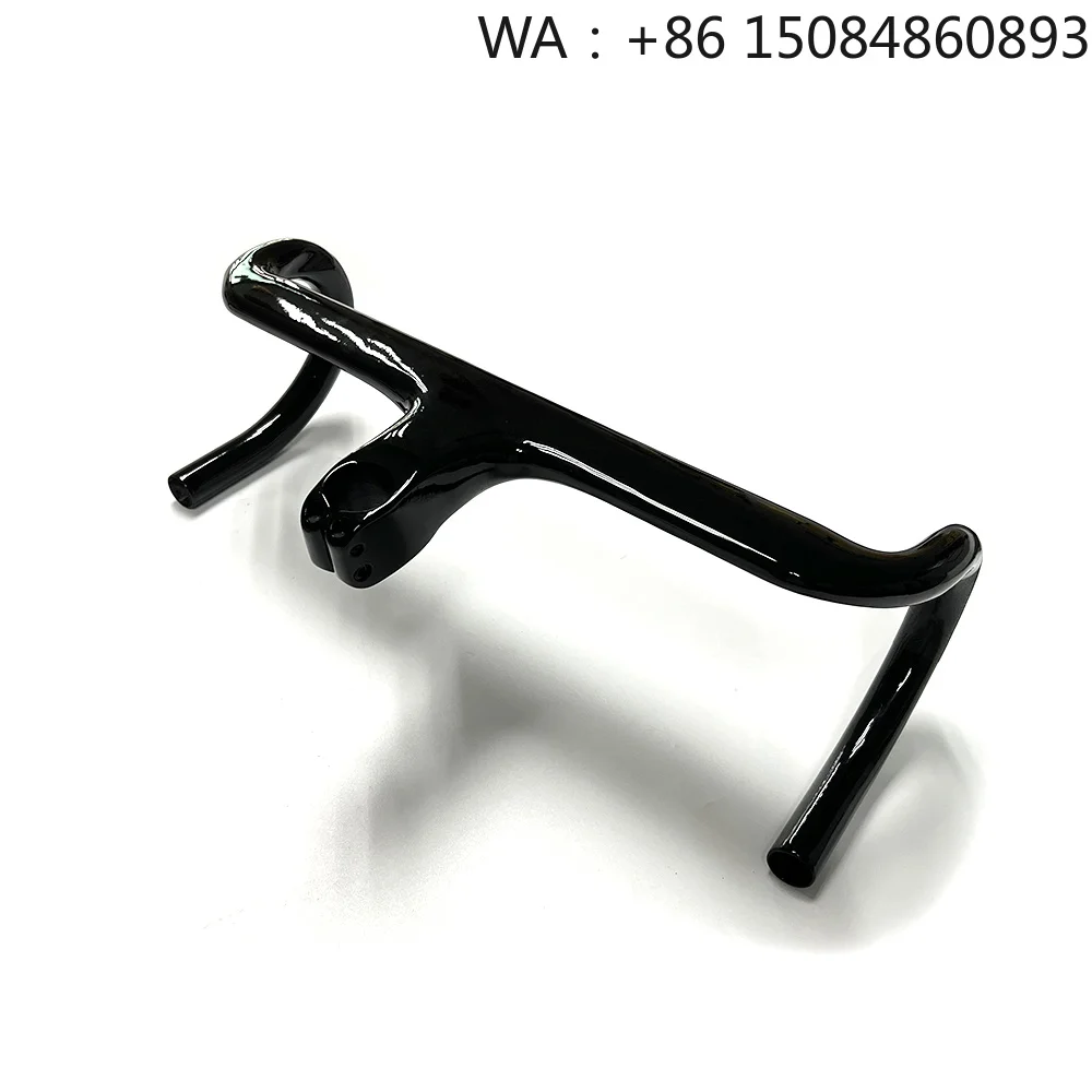 Full Carbon Integrated Road Bike Drop Handlebar Available 380-440mm Custom Length Ultralight Highway Cycling Steering Replacemen view 2