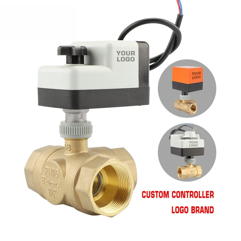 

Трехходовой шаровой кран из латуни с электрическим управлением для воды, настраиваемый под нужды домашней кухни.