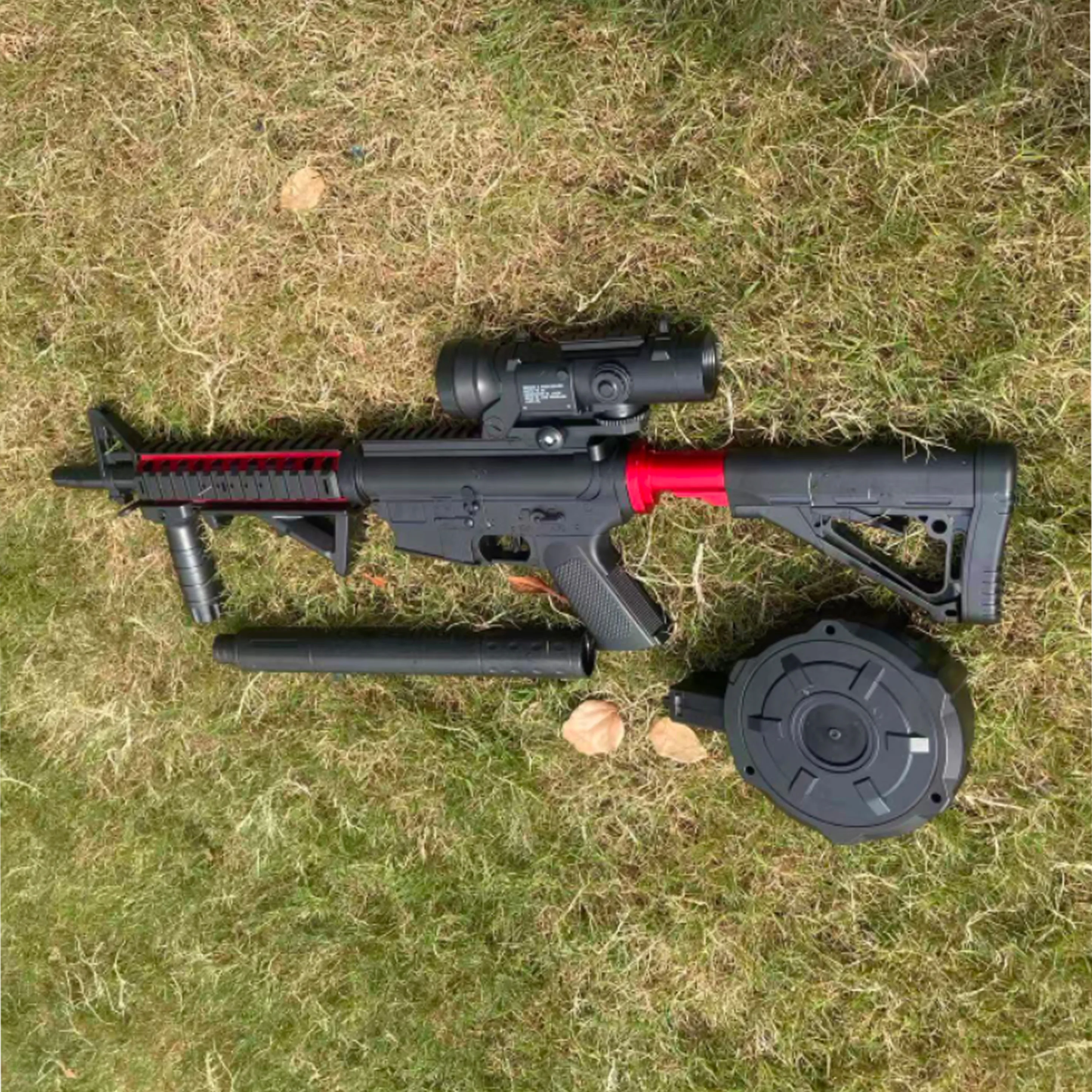 مسدس كرة جل M4 / M416 مطور - م - مراجعة Foam Dart Gun وسعره