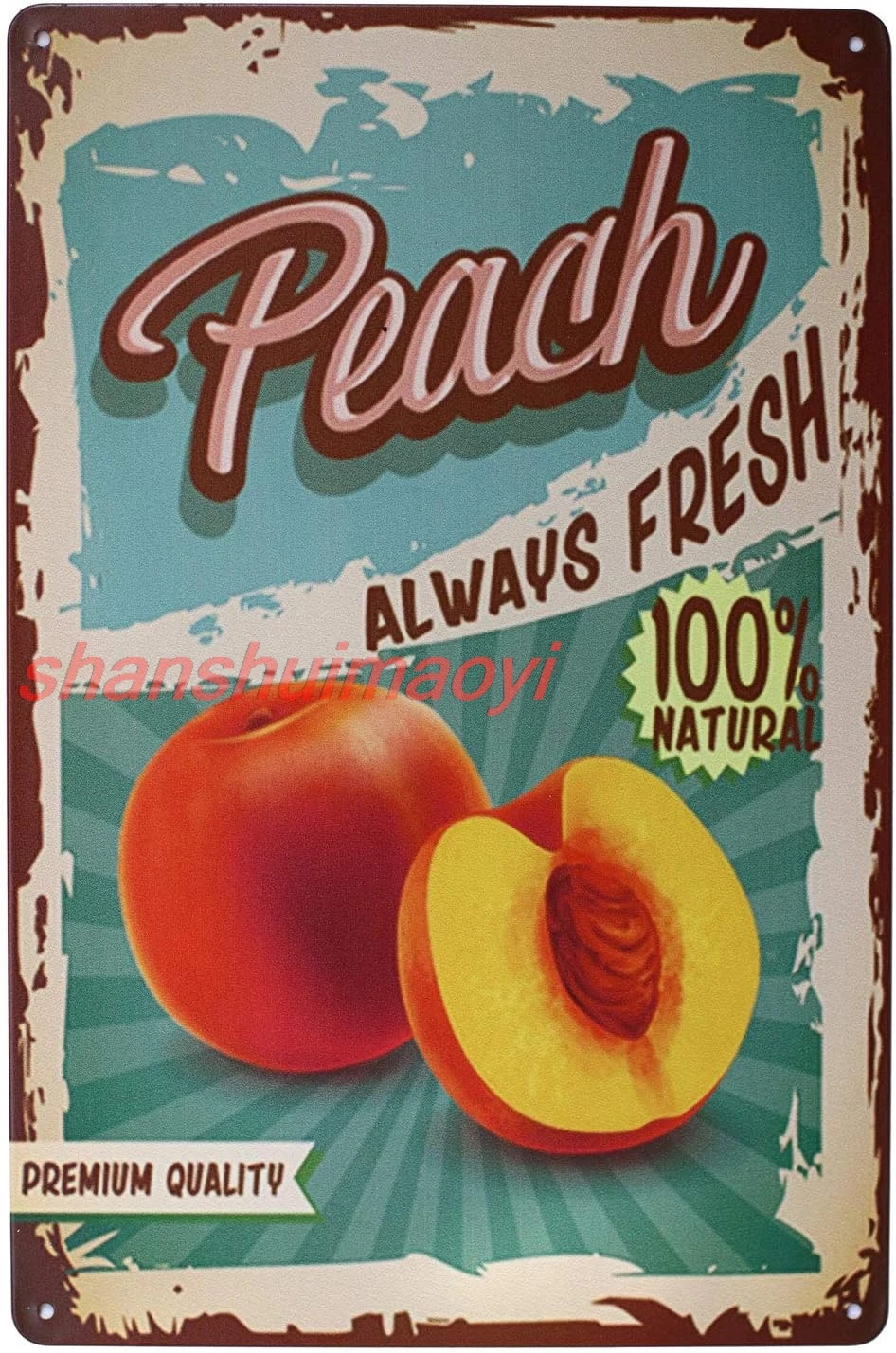 Vintage Collectible Tins - Fruits Collection Vintage Metal Tin Sign