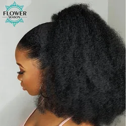 Afro Kinky Curly Drawstring Ponytail Human Hair Extensions 120g/set Mogolian Remy Hair Clip In Ponytail Human Hair Extension