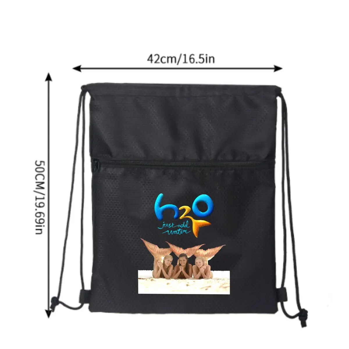 2025 جديد "H2O Just Add Water" حقيبة حوريات البحر بسيطة برباط بسحاب بدون صمغ للاستخدام اليومي