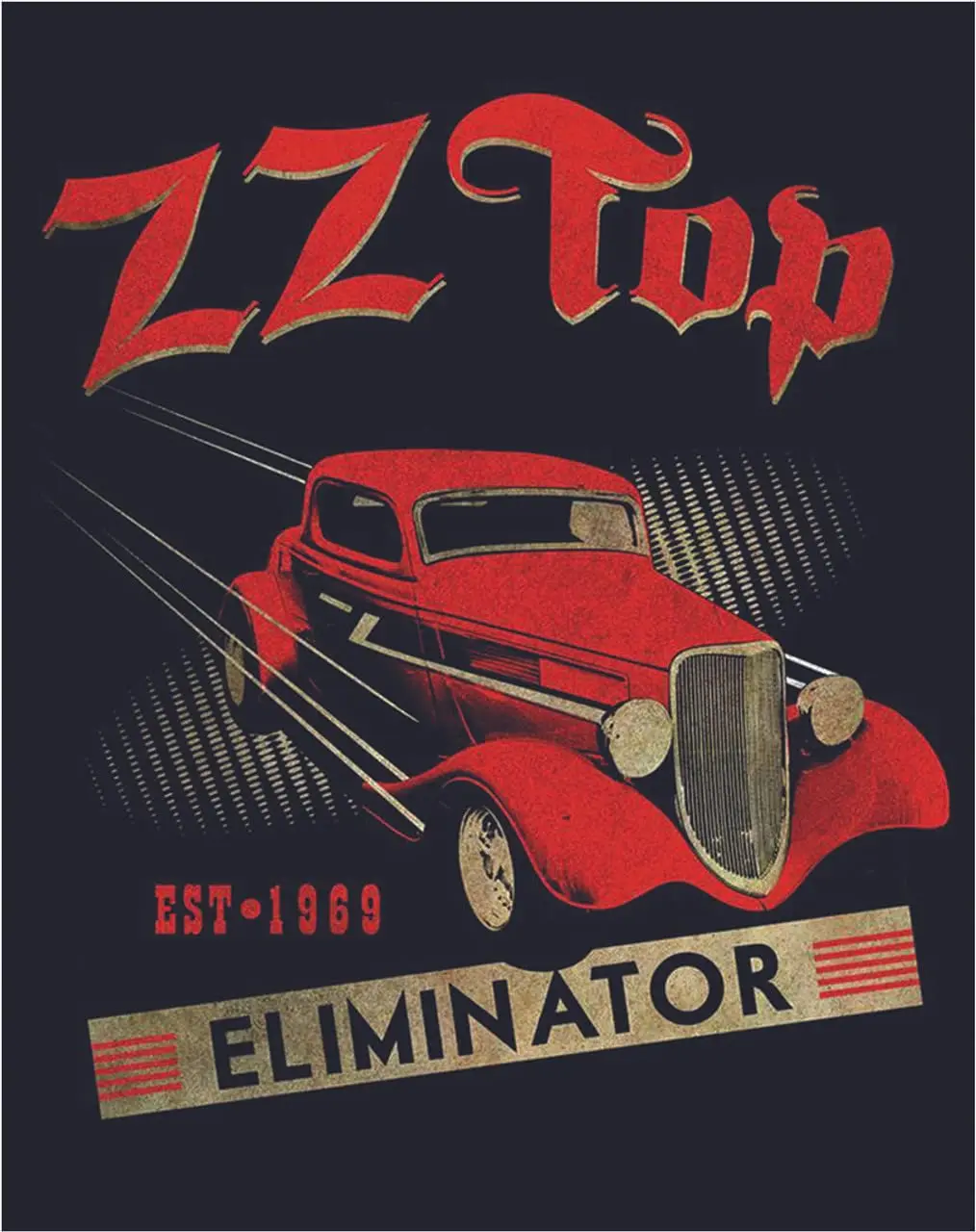 Desperate Enterprises ZZ Top – Eliminator Blechschild – nostalgische Vintage-Wanddekoration aus Metall – 12,5; B x 16; H
