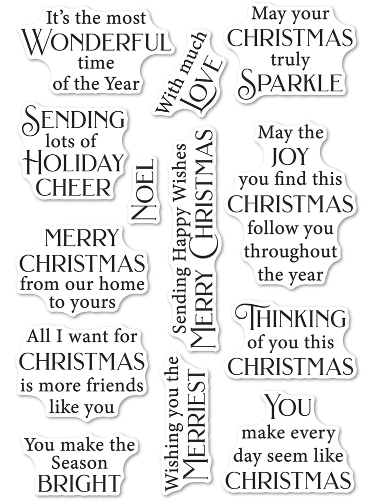 Christmas Sparkle Transparent Stamps, Seal for DIY Scrapbooking, Photo Album, Decorative Clear Stamp, New Arrival, 2022