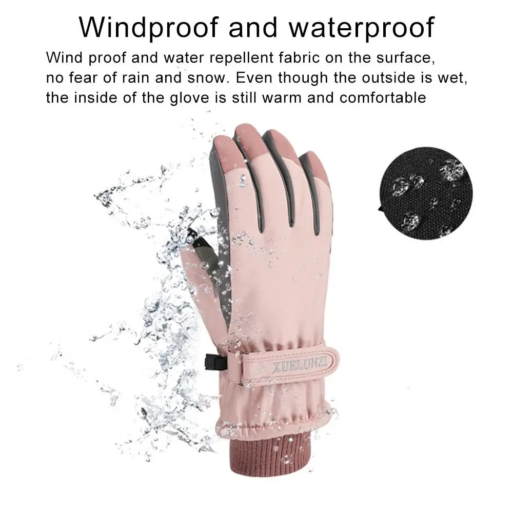 

Ветрозащитные варежки с сенсорным экраном, утепленные бархатные уличные варежки, спортивные перчатки для велоспорта, зимние лыжные перчатки для сноуборда