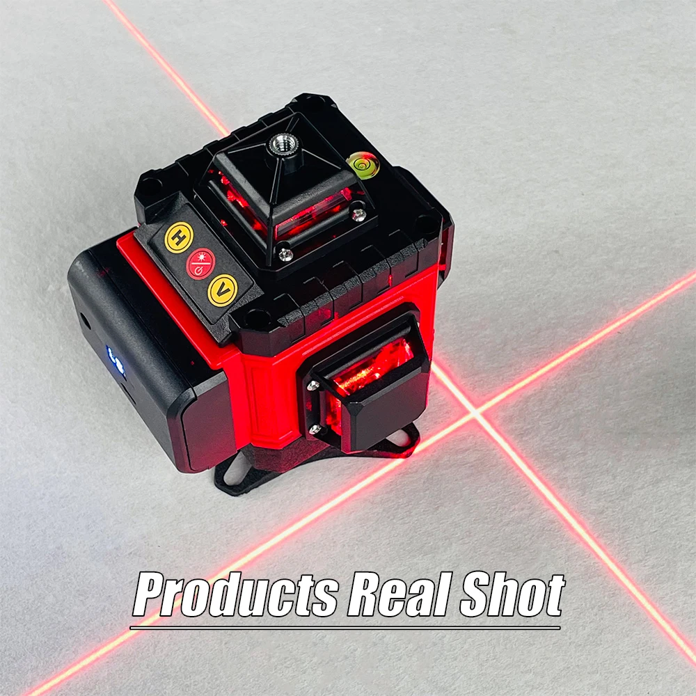 Laser Level Red Line Self Leveling 360 Horizontal And Vertical Super Powerful 8/12/16 Lines Laser Level with Rotaty Base