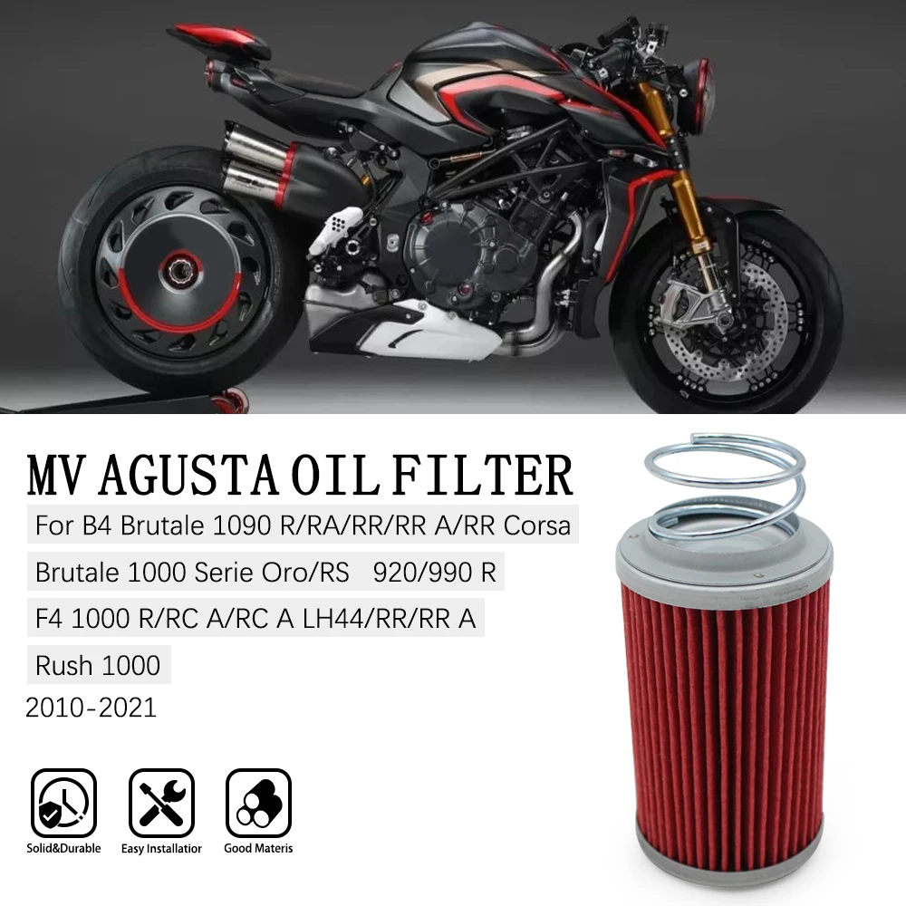 

Motorcycle Oil Filter Cleaner For MV Agusta Brutale 1090R 1090RR 990R F4 1000 1000R 1000RS B4 RR RC 8000B5290 8000B3439