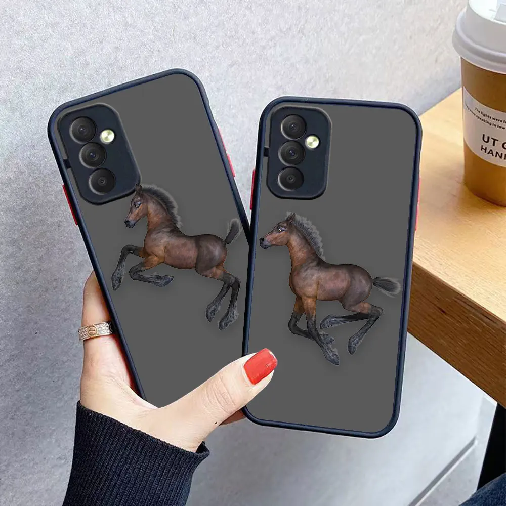 Shen Jun's Pony Horse Matte Phone Case for Samsung Galaxy M62 M53 M52 M51 M33 M32 M31 M30S M23 M10 5G J8 J7 J6 J5 J4 Case Funda