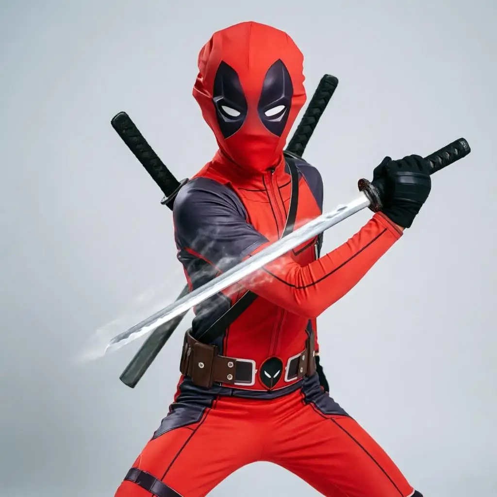

﻿﻿Cosplay Deadpool Jumpsuit Costume Suit Movie Cos Bodysuit Jumpsuits Sword Set Festival Halloween Party Outfit Clothing﻿﻿﻿