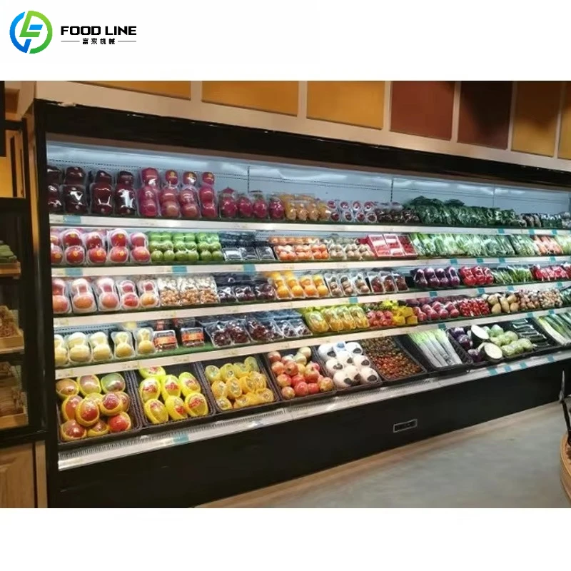

Customized Commercial Refrigerated Display Showcase for Meat Vegetable Pastry Cake Bakery Supermarket