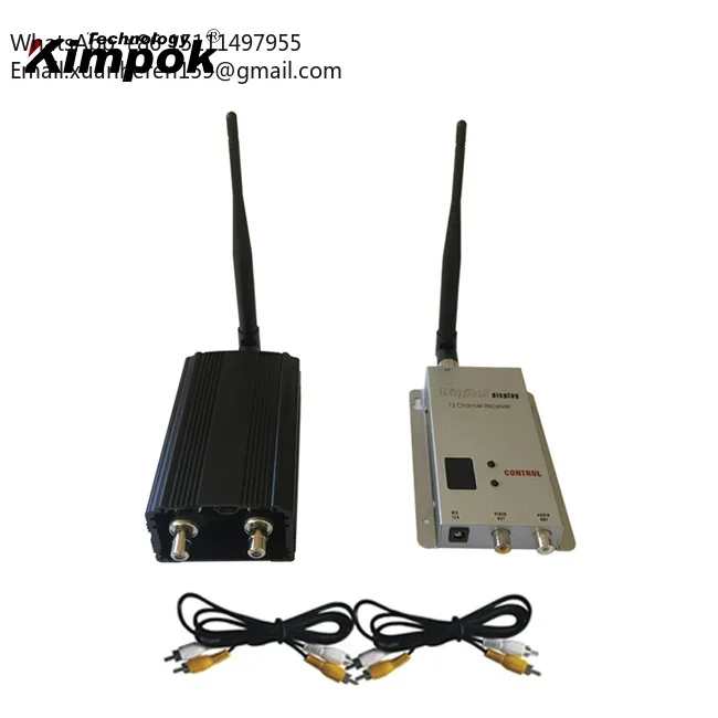 3-5km NLOS FM Wireless Video Transmitter 1.2Ghz 5000mW Analog Long Range AV Transmitter