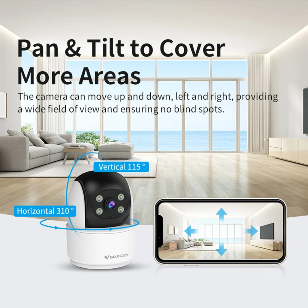 Vstarcam 3MP Smart WiFi Camera Security Indoor Wireless Home Camera Human Detection Surveillance Full color Night Vision IP Cam