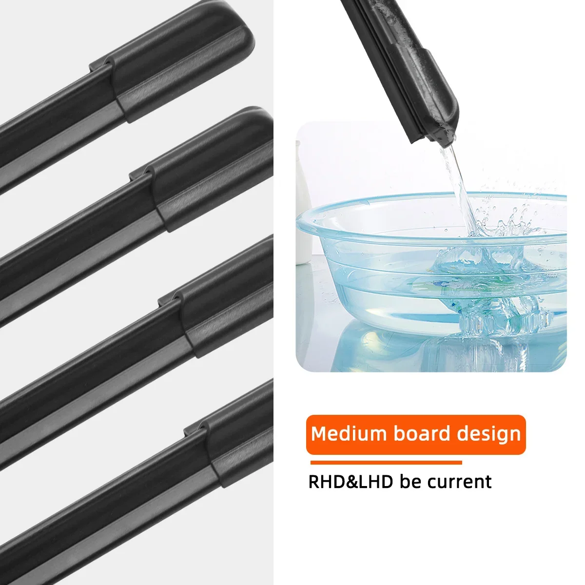 لشيري شيري تيجو FL تيجو T11 V5 الجبهة ممسحة زجاج أمامي جنرال موتورز متعددة الوظائف شريط مطاطي مزدوج ممسحة 2002-2015 #4