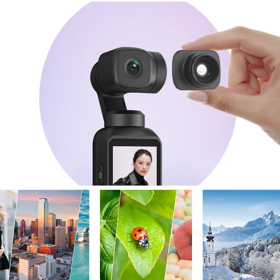 For DJI Osmo Pocket 2 Filter Set Micro-Wide Angle / 10X / Fisheye Filter Lens Set, Filters Kit for Outdoor Photography Pocket2 - Image 3
