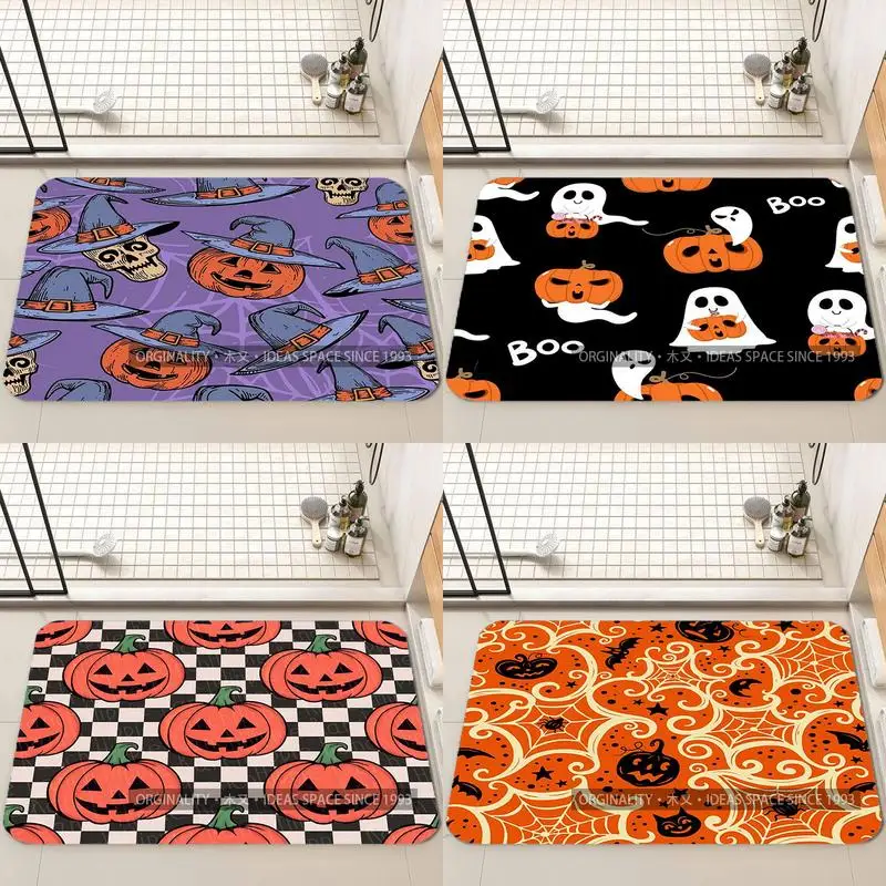 

Напольный коврик с рисунком Хэллоуина, украшение для гостиной, домашний диван, нескользящий ковер, кабинет, спальня, татами, детский мягкий напольный коврик
