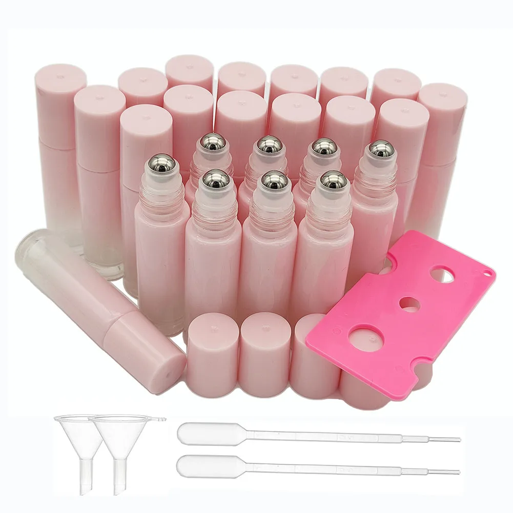 

24 × 10ml Empty Roller Bottle For Essential Oil Roll On Bottle Perfume Bottle For Cosmetic Fragrance