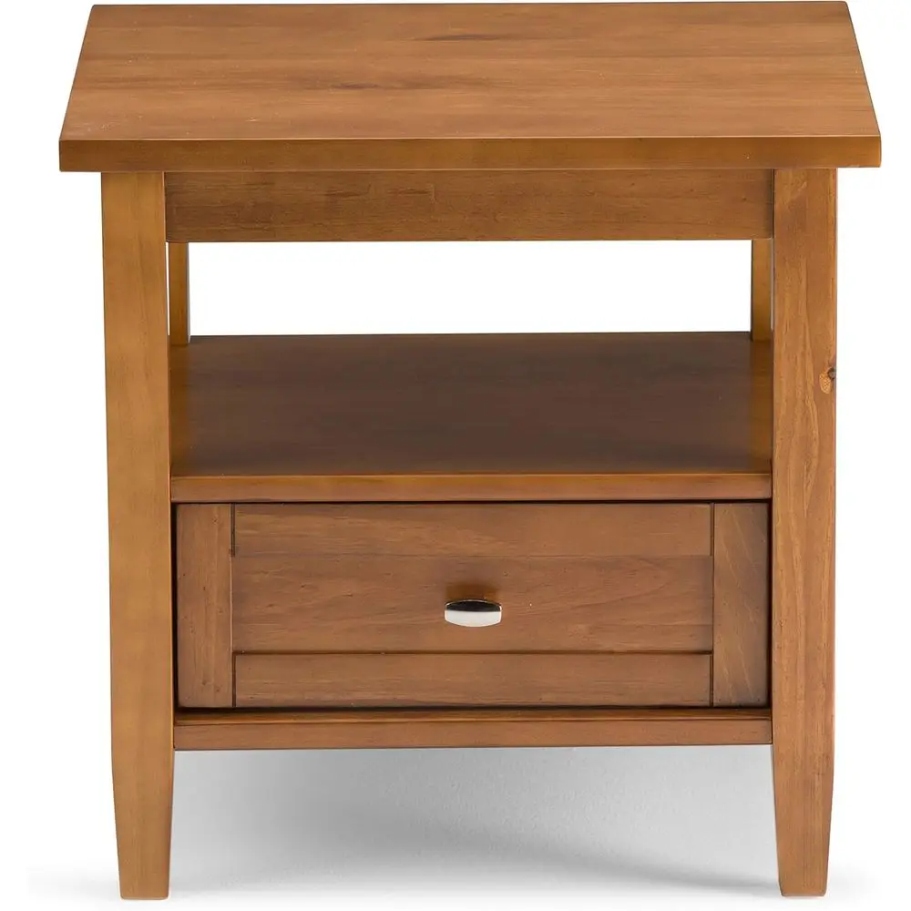 20 طاولة نهاية من الخشب الصلب الانتقالي باللون البني الذهبي الفاتح لغرفة المعيشة وغرفة النوم