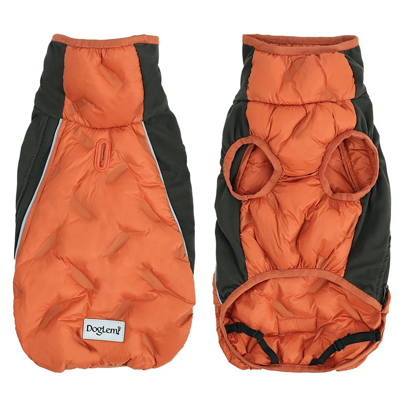 Winter Dog Warm Down Jacket - Windproof, Zipper Design & Leash-Compatible, Outdoor Pet Apparel