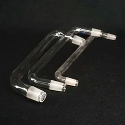 14/23 19/26 24/29 29/32 Joint 105 to 75 Degree Lab Borosilicate Glass Distillation Adapter Bend Tube