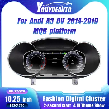 12,3-calowy, niezwykle przydatny cyfrowy panel sterowania do Audi A3 S3 8V z lat 2014-2019, panel LCD CarPlay, prędkościomierz, wirtualny kokpit 10 best sales wirtualny kokpit audi a3 - №2