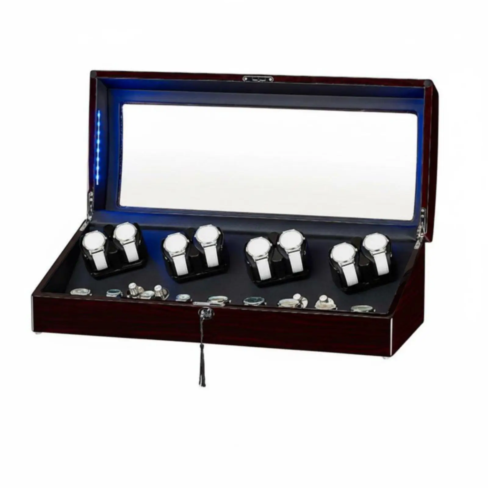8+9 Timepiece Rotator Box Multiple Rotation Modes Automatic Timepiece Rotator Quiet Jewelry Storage for Office, Bedroom