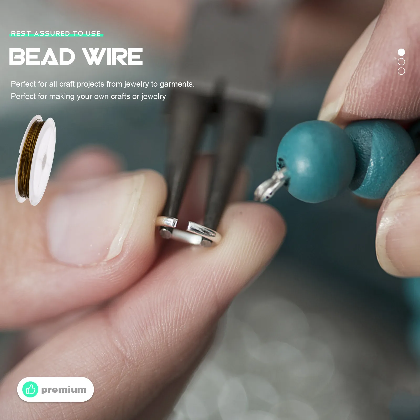 Steel Wire Stringing Accessories 3 Rolls – Cuttable, Wear-Resistant, Multi-Function Jewelry Making Supplies
