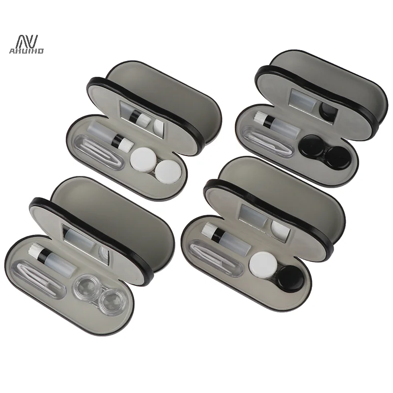 1Pcs Dual Use Glasses Contact Lens Case 2 In 1 Double Sided Portable Case Holder