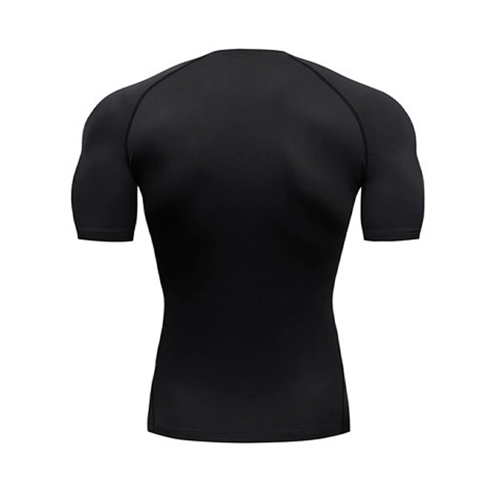 Men\'s Compression Shirt Fitness Sport Running Tight Gym T-Shirts Athletic Workout Quick Dry Tops Tee Summer Short Sleeve