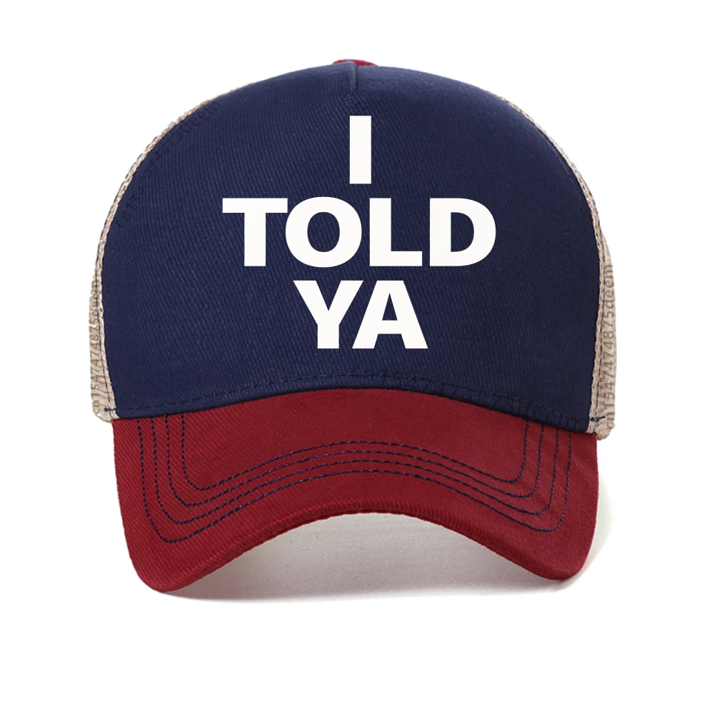 

I TOLD YA Challengers baseball cap fashion Harajuku Gothic Women caps summer Breathable mesh Snapback hats casual trucker hat