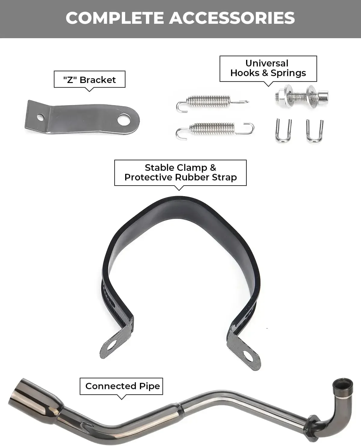 Msx125 Exhausts Pipes For Honda Grom Msx125 2013 2022 2023 Low Mount Exhaust Slip-on Muffler Baffle Motorcycle Equipments