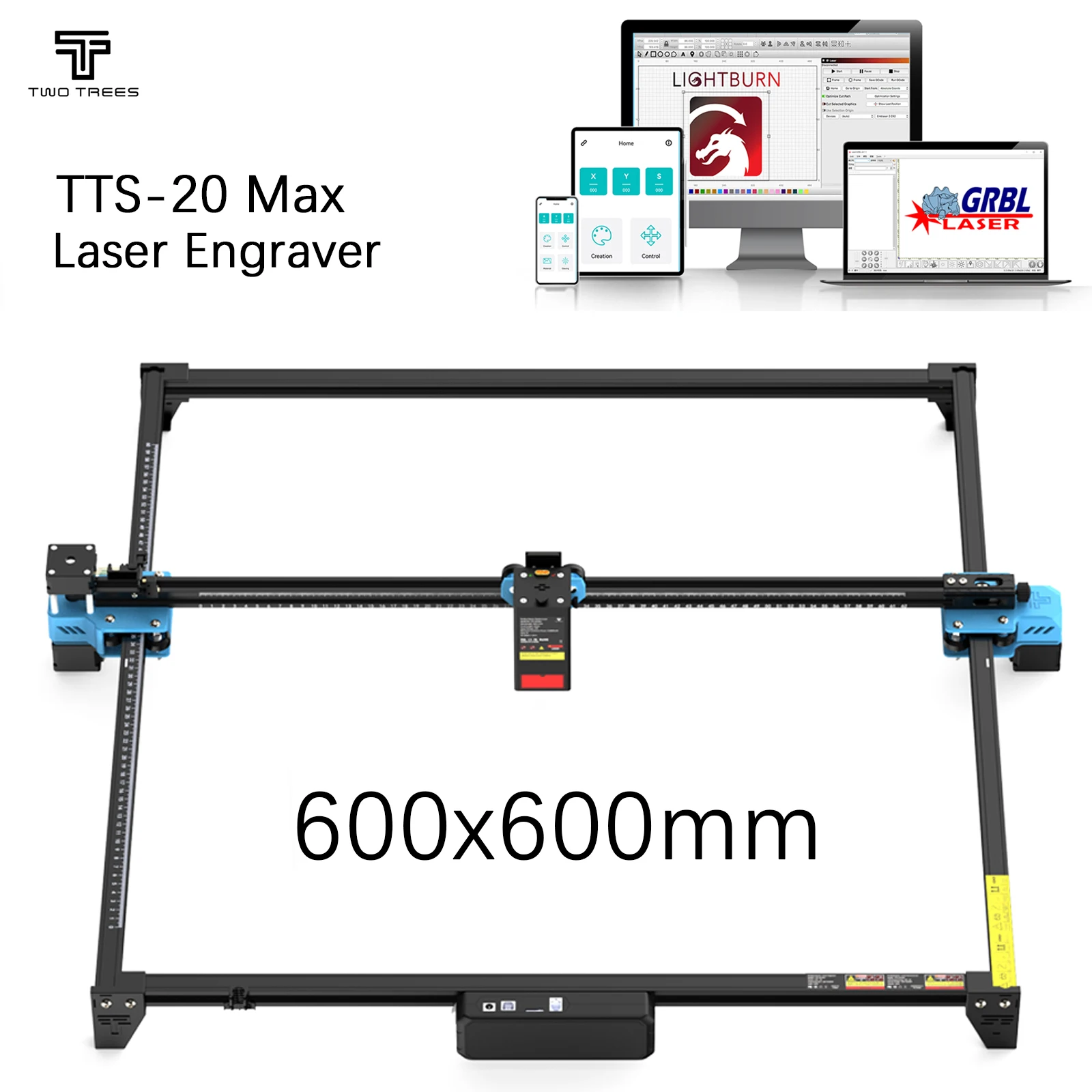 

TwoTrees 600x600mm 130W TTS-20 Max Laser Engraving Machine Metal Laser Engraver Wood Leather MDF Acrylic Cutting Machine
