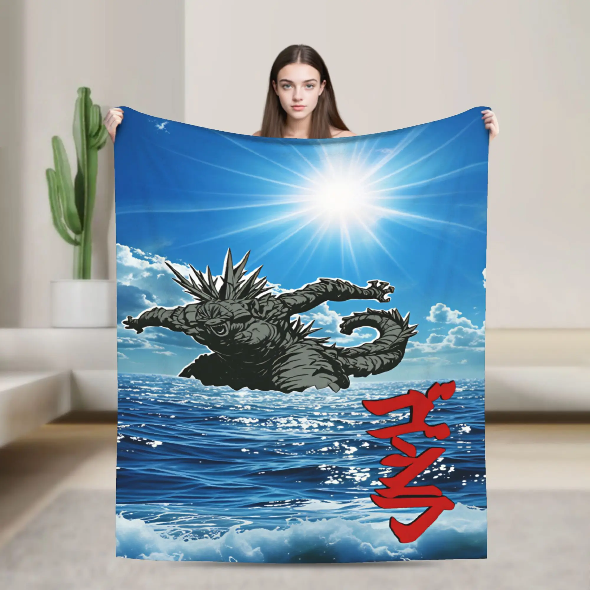 G-Godzillas  Warm Soft Blanket  Decorative Plush Throw Blanket Print Home Decor Flannel Bedspread Sofa Bed Cover