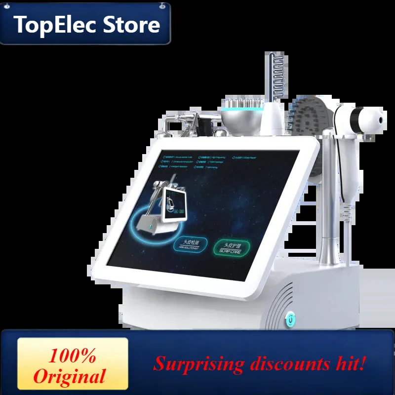TopElec 2024 New Arrivals Multifunctional 15 inch 5 In 1 High Frequency Hair Scalp Massage Device For Hair Spa