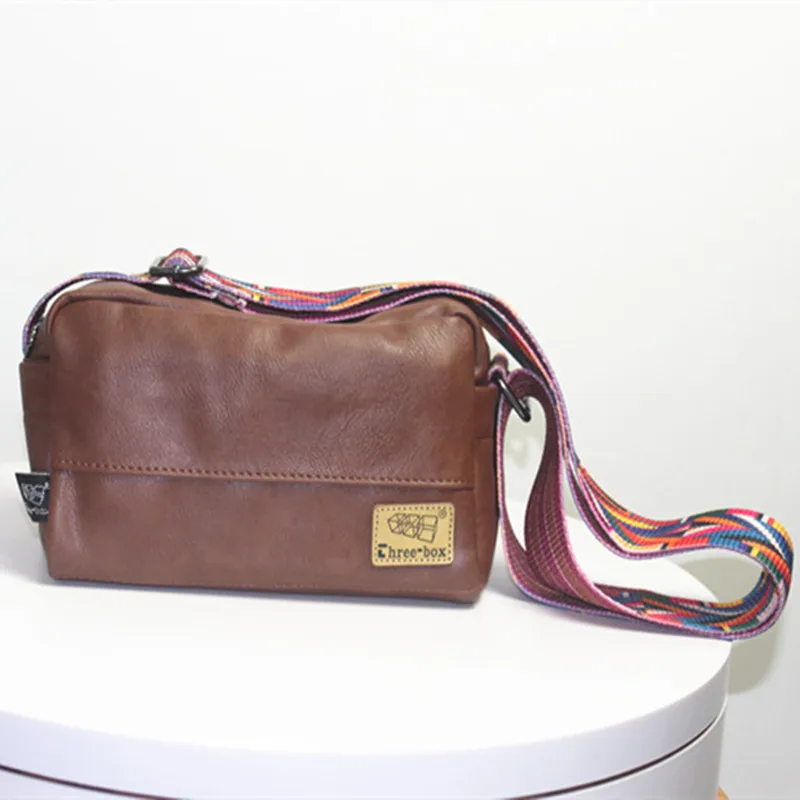 Vintage Bandjes Heren Schoudertas Mode Lederen Mannelijke Crossbody Telefoon Tas Casual Kleine Vierkante Tas Man Handtas