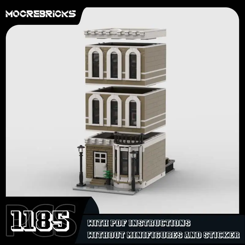 Street View Corner The Little House MOC Building Blocks architettura modulare modello tecnologia mattoni giocattoli Puzzle per bambini regalo