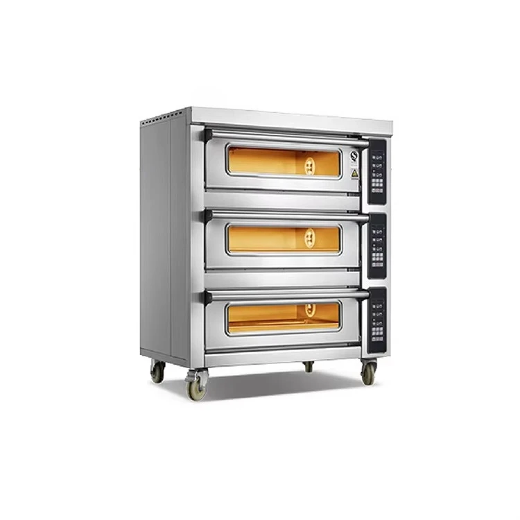 Commercial Gas Oven, Digital Control Large Capacity Baking Oven, LPG/Natural Gas Multifunctional Bakery Oven