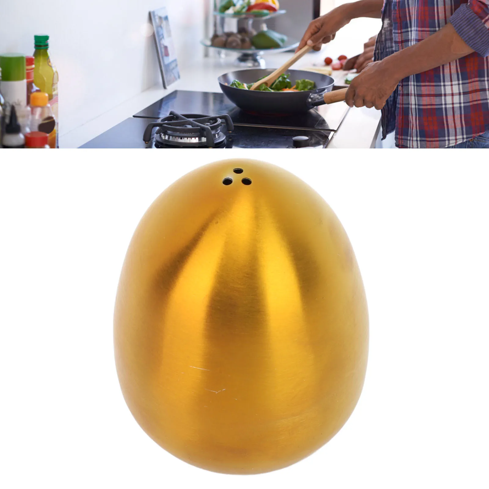 برطمان توابل على شكل بيضة من الفولاذ المقاوم للصدأ ، متعدد الأغراض ، 3 فتحات ، مانع للتسرب ، موزع ملح وفلفل للمطبخ