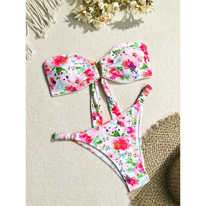 

Sexy Floral Bikini Split Two-Piece Suit Swimsuit Female Hot Spring Vacation SwimsuitbikiniSpot Goods