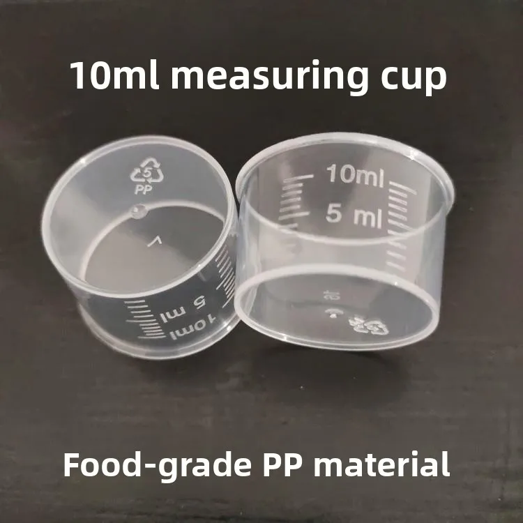 Vaso Medidor de Líquidos Desechable de Plástico, Pequeño, en Mililitros, para el Hogar y Bebés, con Tapa, Herramienta de Cocina