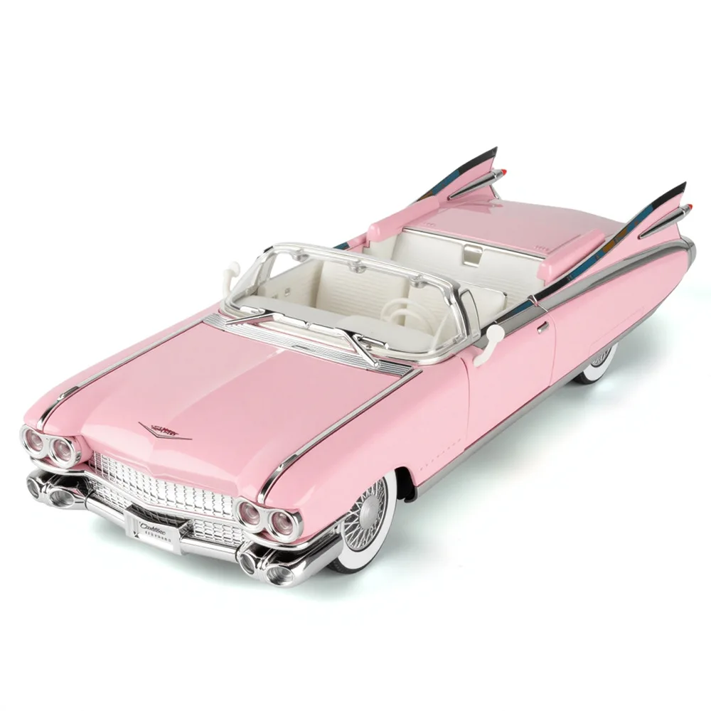 1:24 simulation sound and light Cadillac big rocket street car version alloy car model children's toy gift high-end decoration