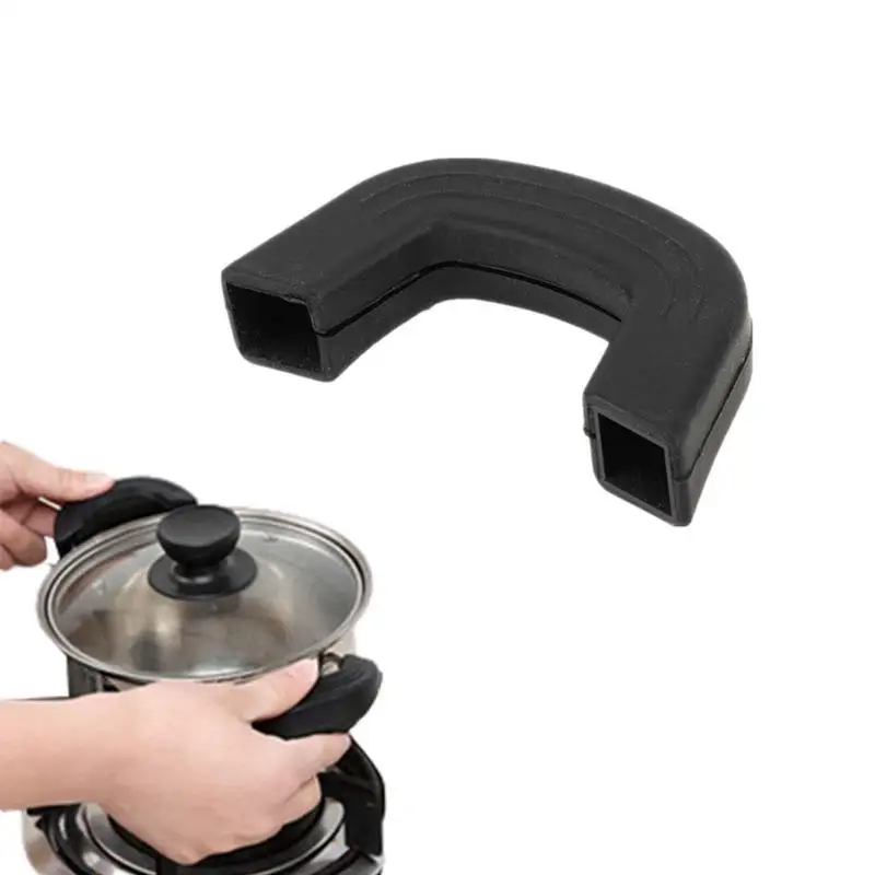 Pot Handle Protectors Non-Slip Pot Clip Sleeves Silicone Anti-Scald Heat Resistant Oven Gloves Cookware Parts For Kitchen