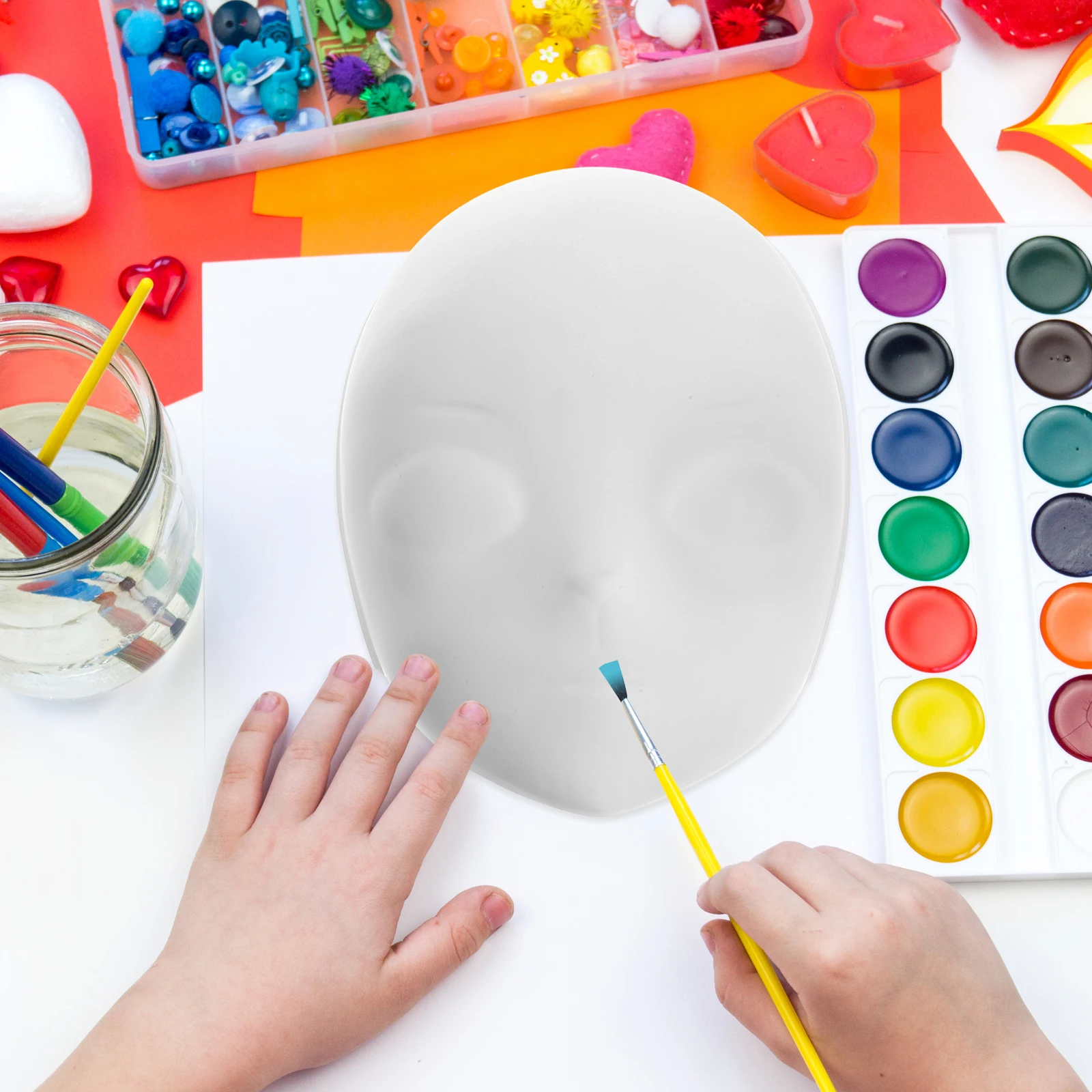 หน้ากากเปล่า DIY สีขาว 4 ชิ้น สำหรับงานศิลปะและงานฝีมือ หน้ากากเปล่าสำหรับงานแฟนซี หน้ากากจำนวนมากสำหรับผู้ใหญ่