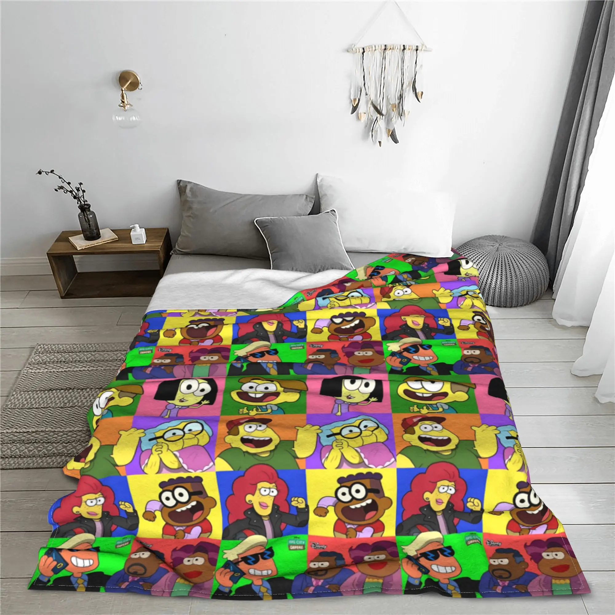 Big City Greens Family Group Blanket Cartoon Channel Cricket Flannel Awesome Warm Throw Blankets Coverlet Spring Autumn Outdoor