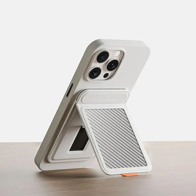 Magnetic Phone Card Holder Mobile Phone Mount Smartphone Holder Mount Desktop Card Wallet Cellphone Stand For Travel Work